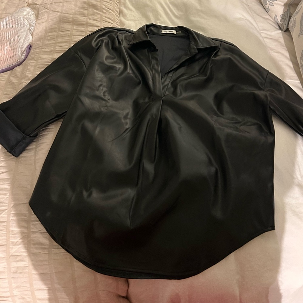 Women’s pleather shirt